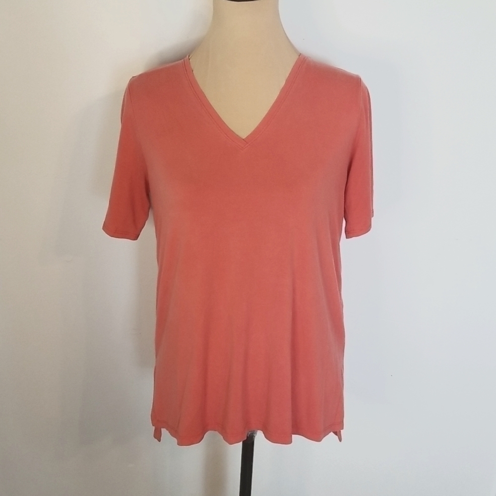 Eileen Fisher Coral Asymmetrical Top X Small